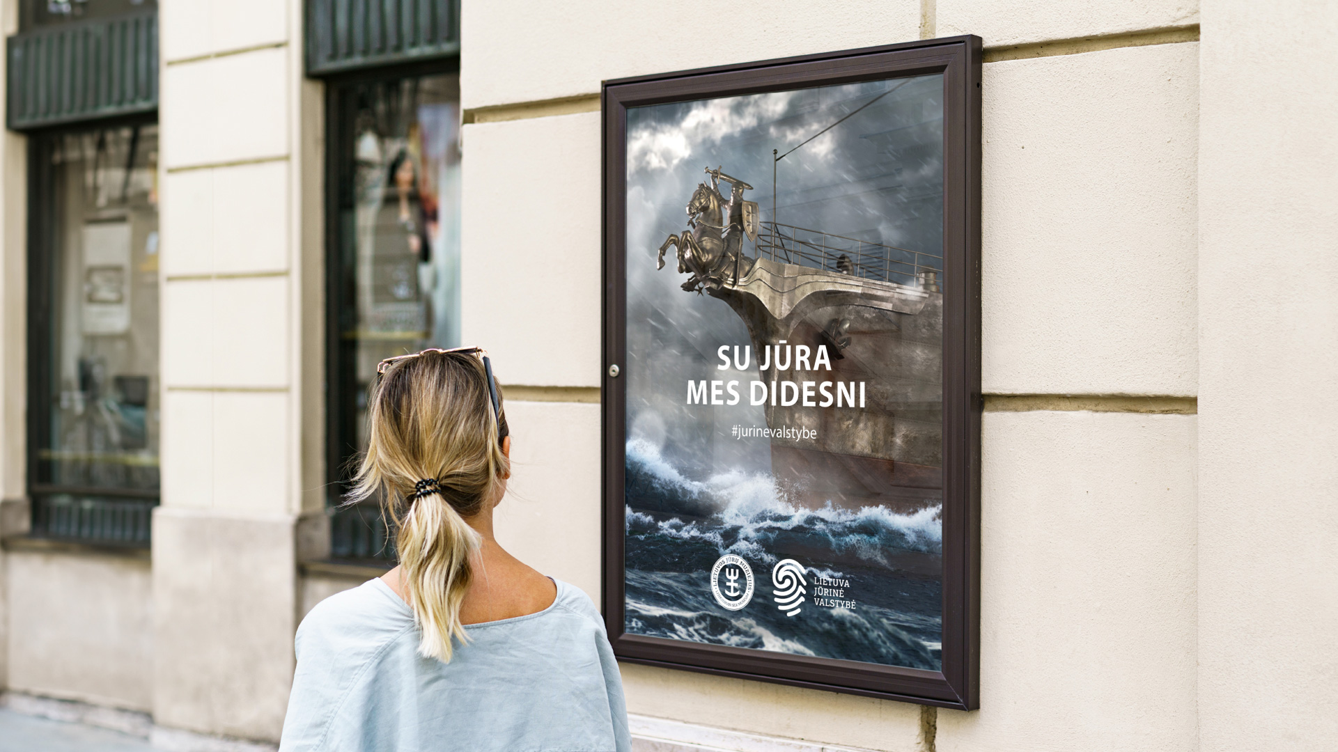 “Su jūra mes didesni” Maritime Lithuania outdoor campaign poster
