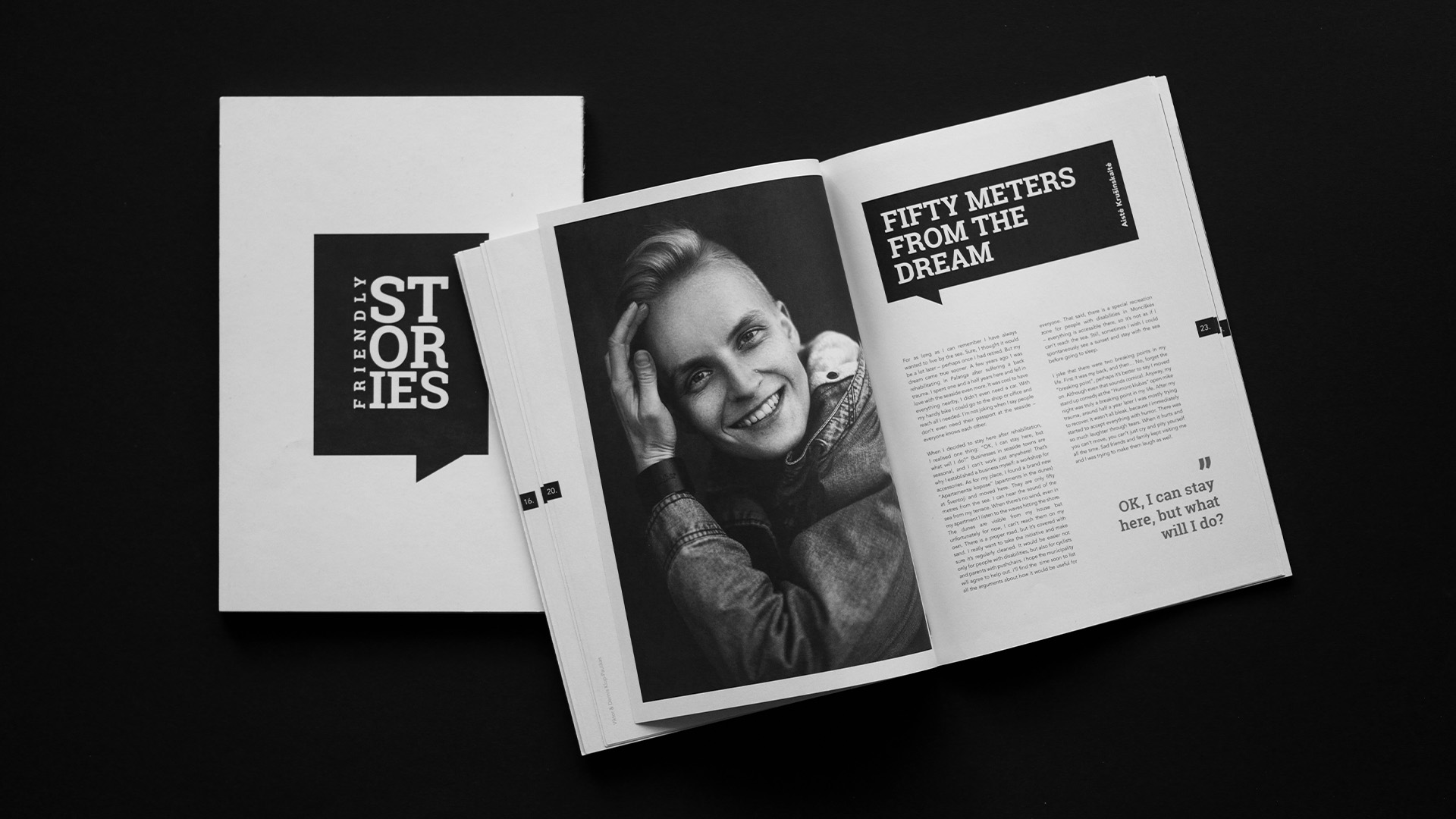 Friendly Stories editorial design with photography by Arcana Femina