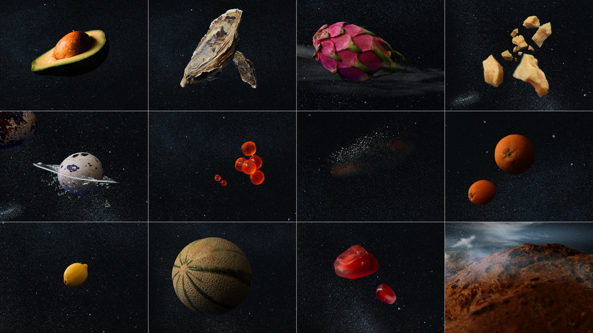 LITEXPO BAF campaign transforming food into a cosmic landscape