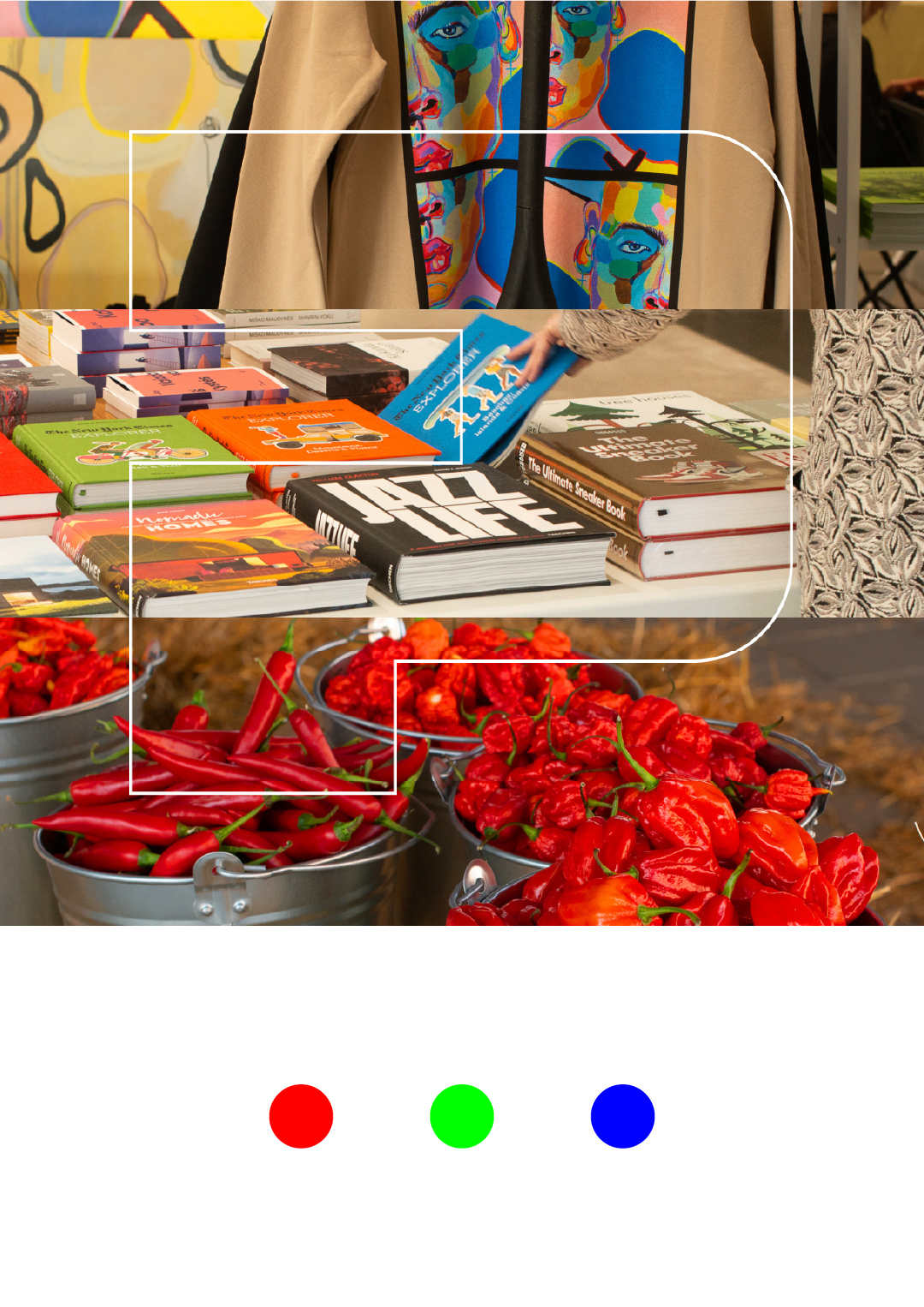 POPUP.LT visual identity applied to fashion, books and lifestyle photography