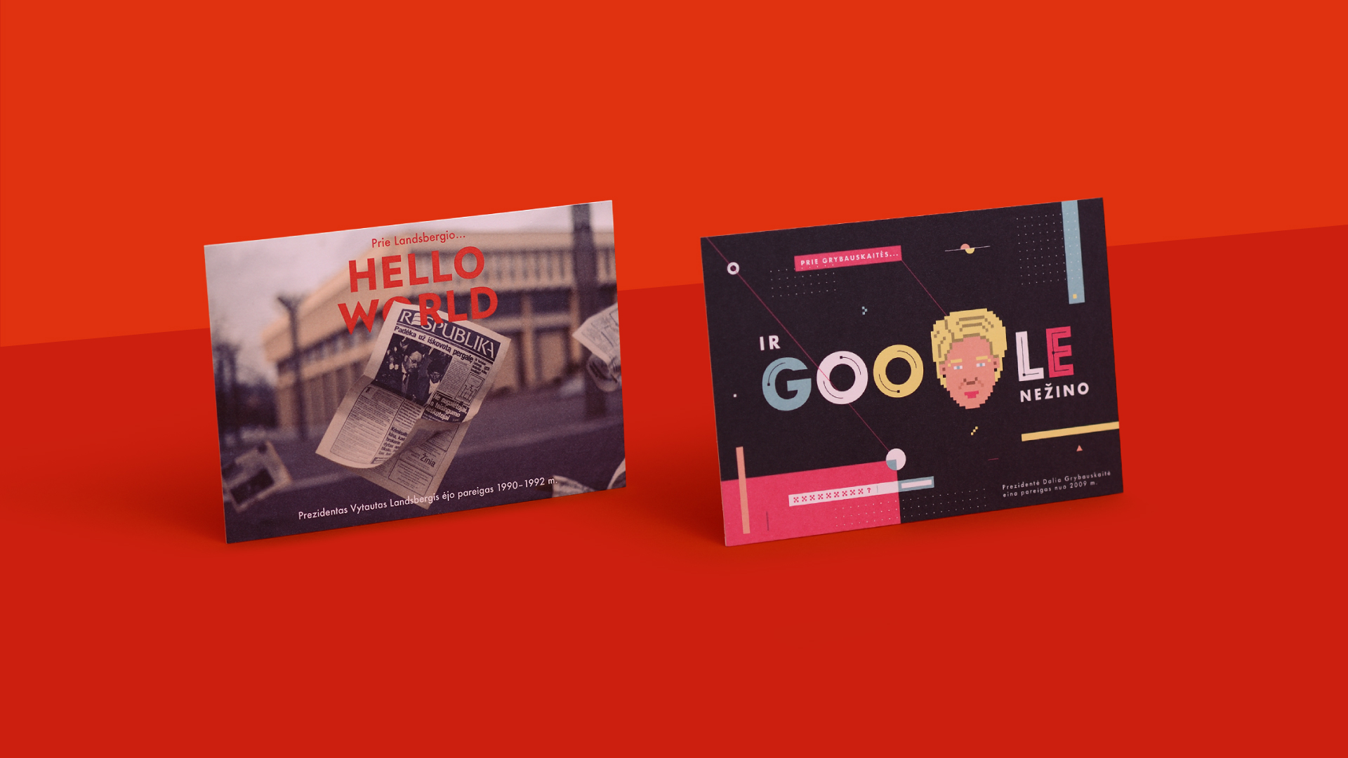 Šimtmečio prezidentai postcard designs celebrating Lithuania’s Presidents