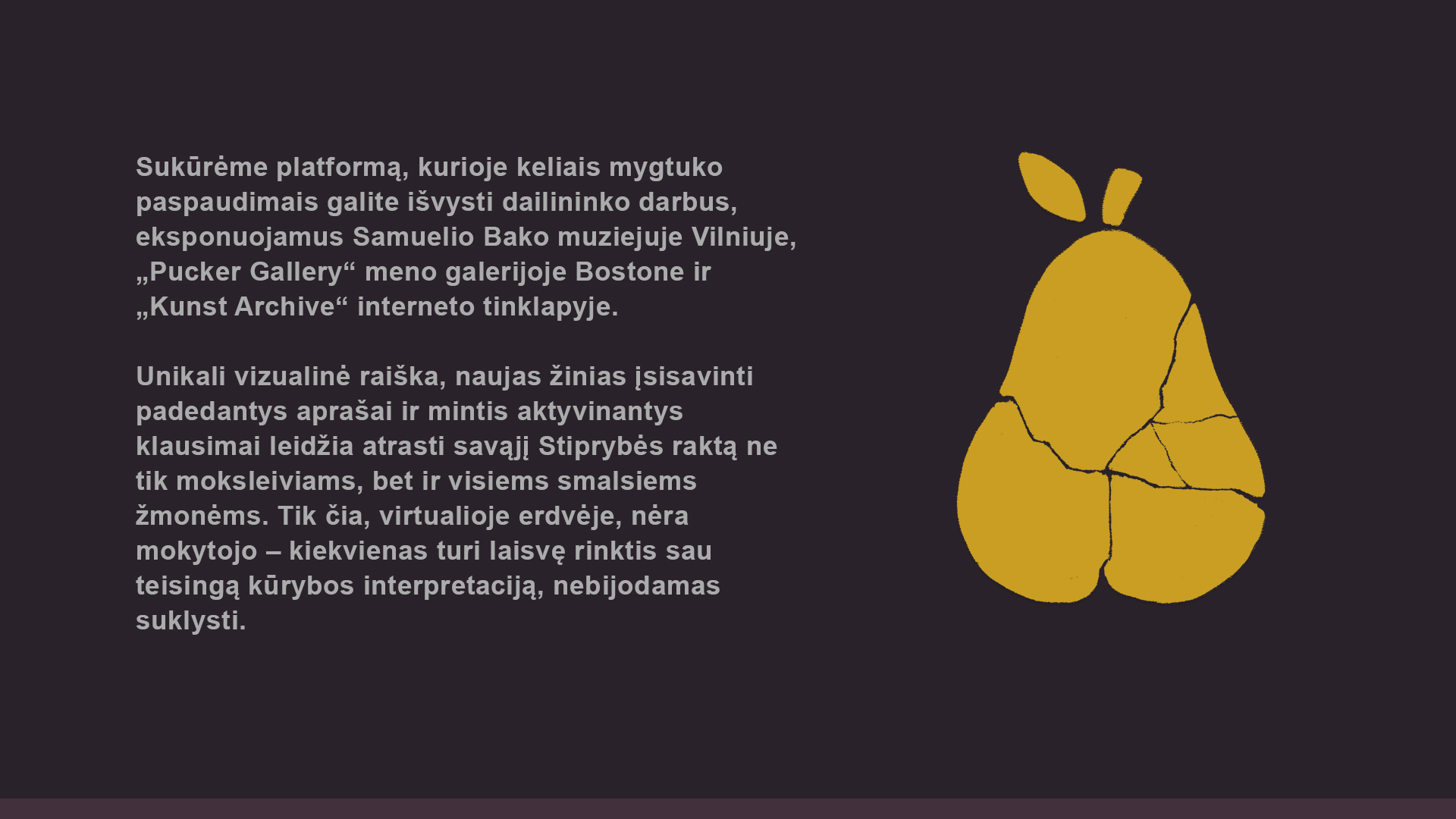 “Why Do We Need Art?” interface featuring nine symbols from Samuel Bak’s paintings